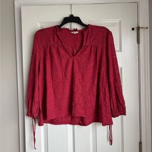 Lucky Brand Red Lace Blouse